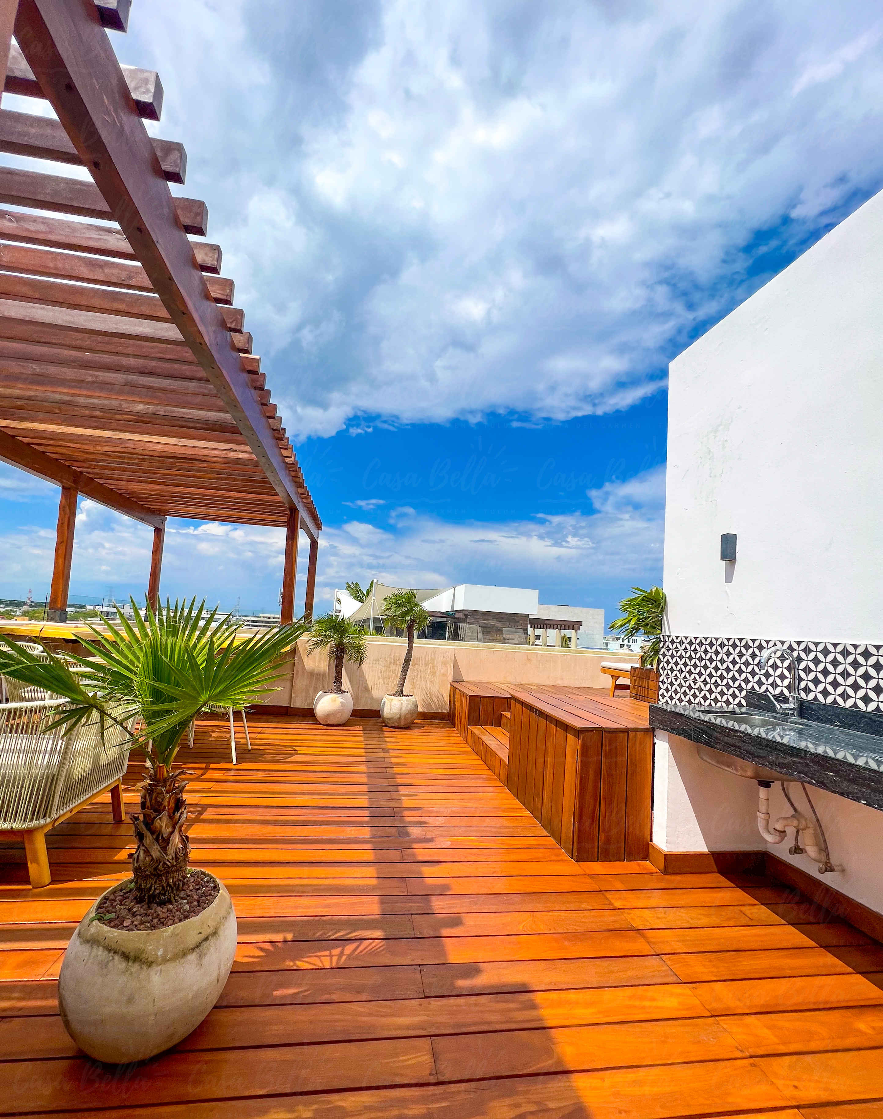 Tzalam shaded lounge area